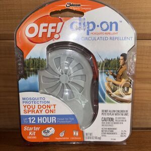 Off! Clip On Mosquito Bug Repellent Fan 1 Refill No Spray 12 HR Protection New